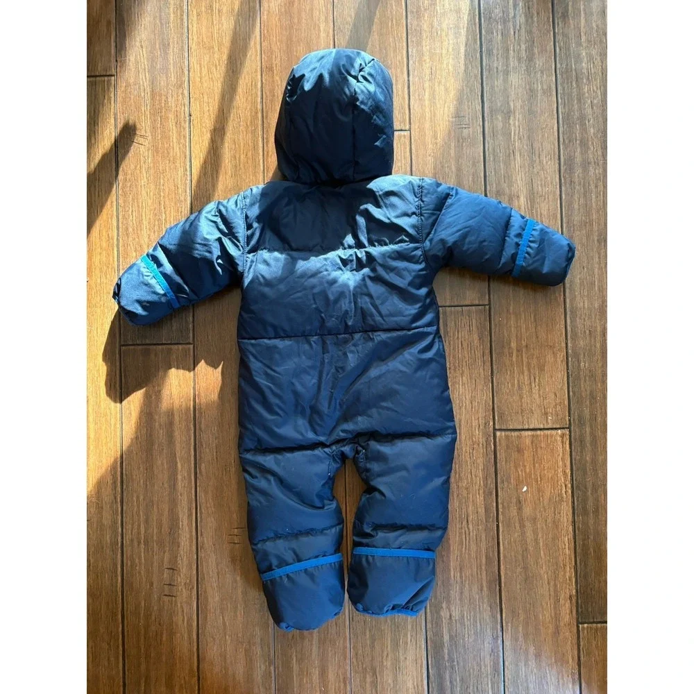 Columbia 12-18M Infant Hooded Bunting Snowsuit Blue One Piece Winter Coat